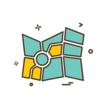 Map icon design vector Ilustración de archivo