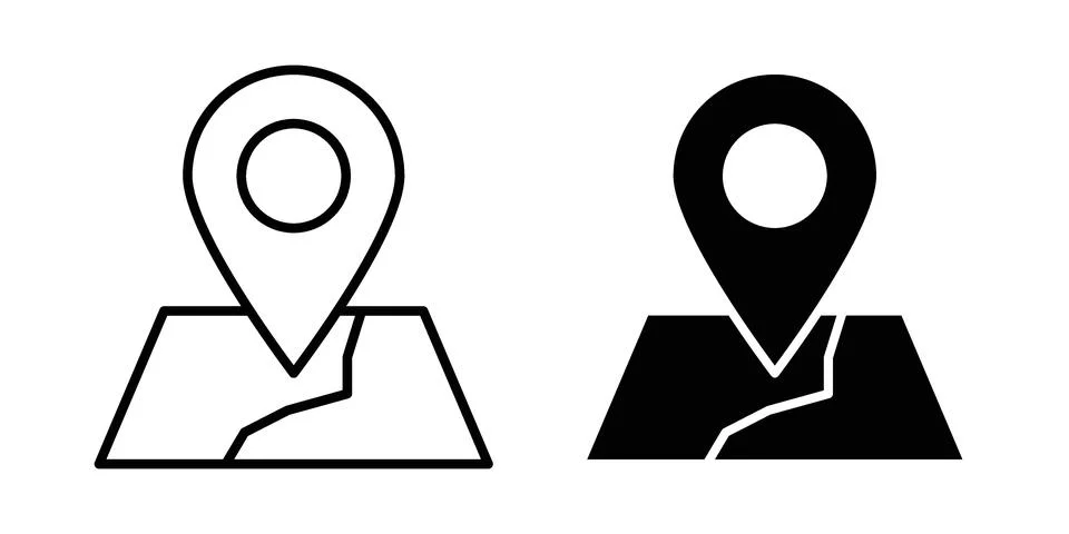 Map icon graphic element. web icon set 스톡 일러스트
