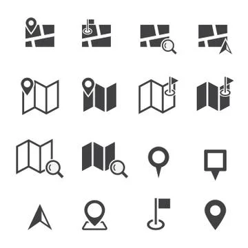 Map icon Stock Illustration