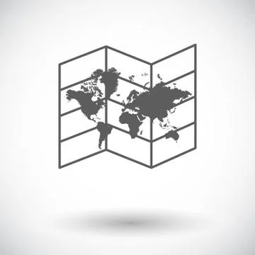 Map icon Stock Illustration