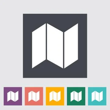 Map icon Stock Illustration