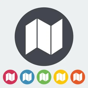 Map icon Stock Illustration