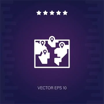 Map  icon Stock Illustration
