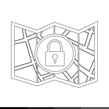 Map icon illustration design Stock Illustration