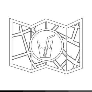Map icon illustration design Stock Illustration