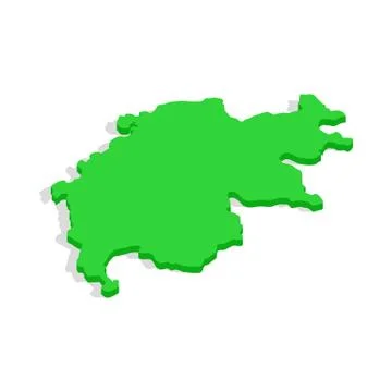 Map icon in isometric 3d style Illustrazione stock