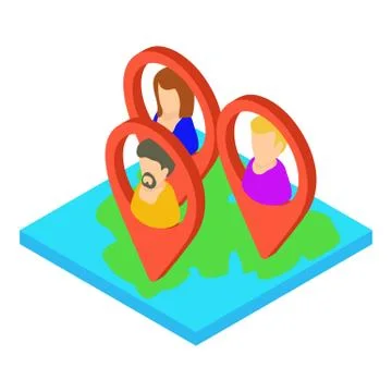Map icon, isometric 3d style イラスト素材