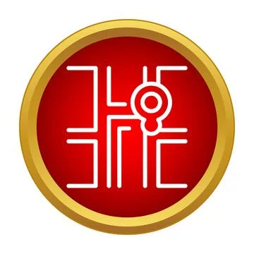 Map icon with location pin symbolizing navigation Stock Illustration