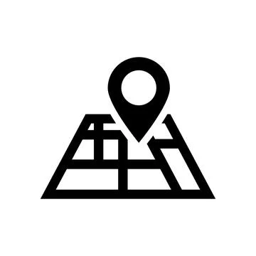 Map icon logo design template isolated illustration Ilustración de archivo