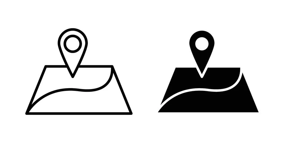 Map icon or illustration vector symbols Stockillustratie