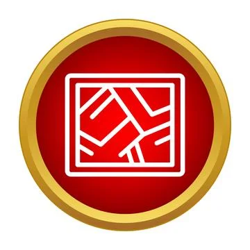 Map icon representing navigation and geographical location Stock Illustration