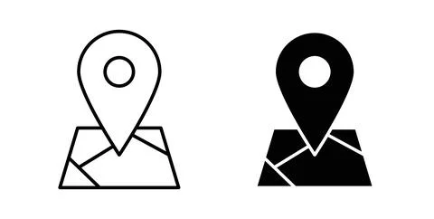Map icon symbol. Flat Vector illustration 스톡 일러스트