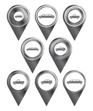 Map icon theme Stock Illustration