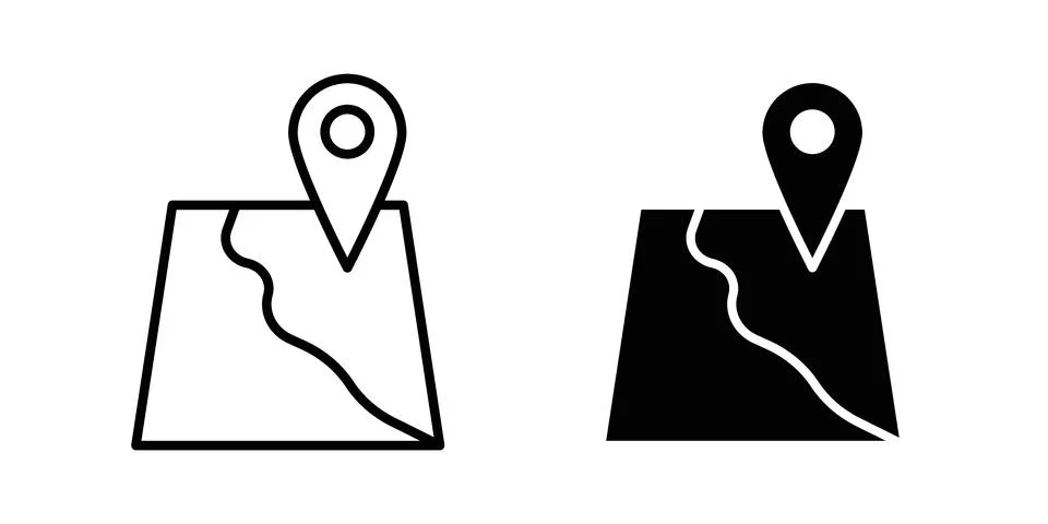 Map icon vector design illustrations Stockillustratie