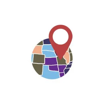 Map icon vector design template illustration Stock Illustration