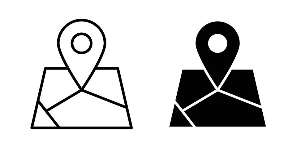 Map icon vector editable eps10 스톡 일러스트