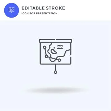 Map icon vector, filled flat sign, solid pictogram isolated on white, logo il Stock Illustration