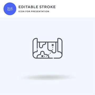 Map icon vector, filled flat sign, solid pictogram isolated on white, logo Stock Illustration