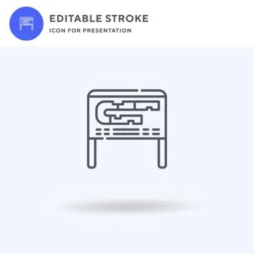 Map icon vector, filled flat sign, solid pictogram isolated on white, logo Stock Illustration