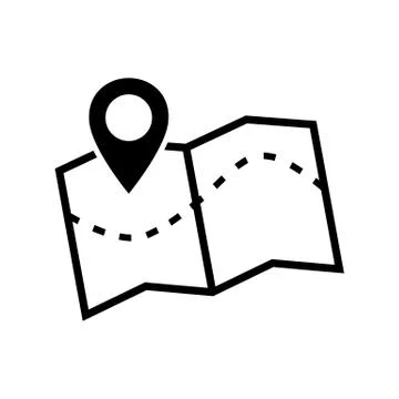 Map icon. Vector image of a location map icon. Stock-Illustration