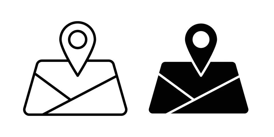 Map icon vector symbol graphics 스톡 일러스트