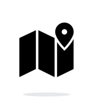 Map icon on white background. Stock-Illustration