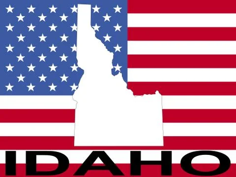 Map of idaho Stock Illustration
