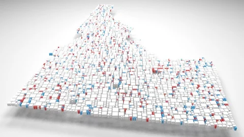 Map of Idaho - USA Stock Footage 85650329