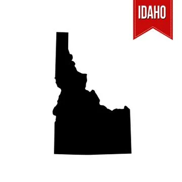 Map of Idaho on white Stock Illustration