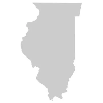 Map of Illinois, IL Stock Illustration
