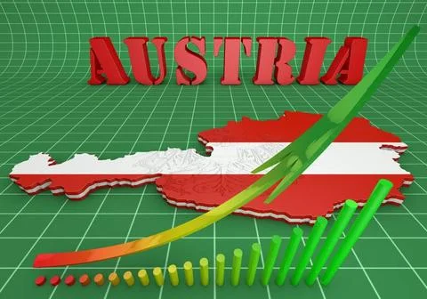 Map illustration of Austria with flag 3D map illustration of Austria with ... Stock Photos