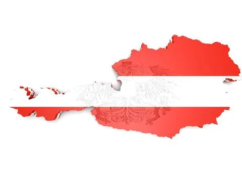Map illustration of Austria with flag 3D map illustration of Austria with ... Stock Photos