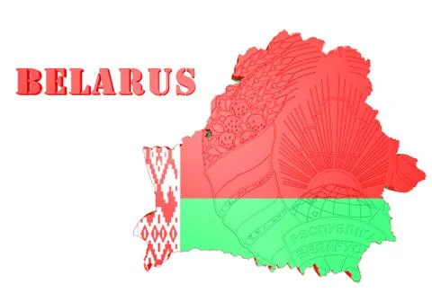 Map illustration of Belarus Иллюстрация