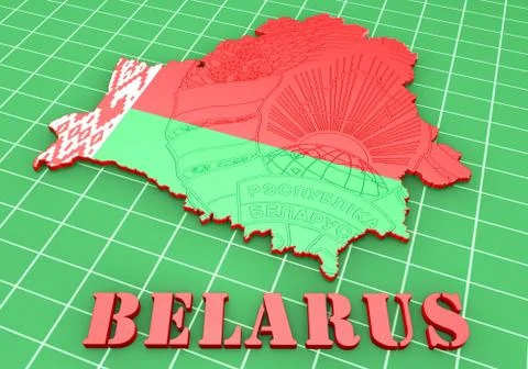 Map illustration of Belarus Stockillustratie