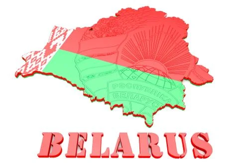 Map illustration of Belarus Иллюстрация