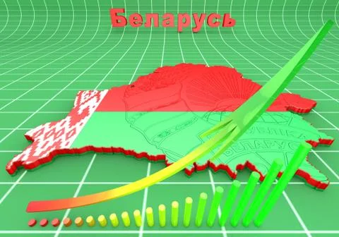 Map illustration of Belarus Illustrazione stock