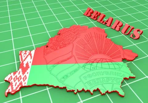 Map illustration of Belarus Stock-Illustration