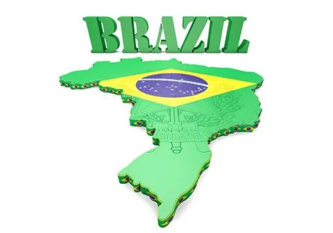 Map illustration of brazil Иллюстрация