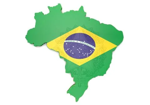 Map illustration of Brazil Stock-Illustration