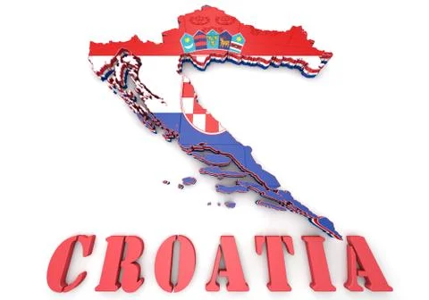 Map illustration of croatia Illustrazione stock