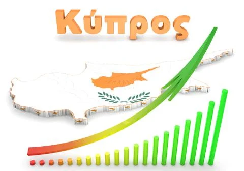 Map illustration of cyprus Illustration