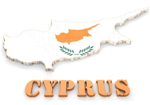 Map illustration of cyprus Illustration