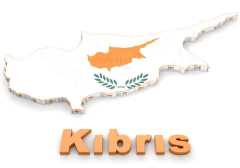 Map illustration of Cyprus 스톡 일러스트
