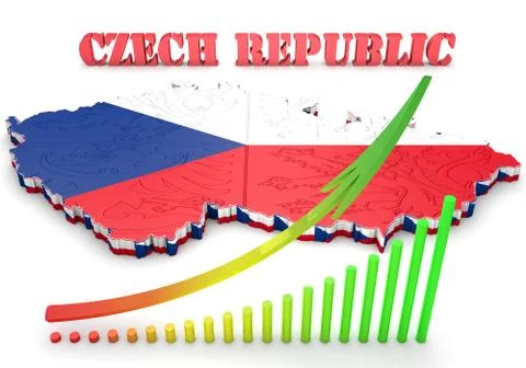Map illustration of czech republic Illustration