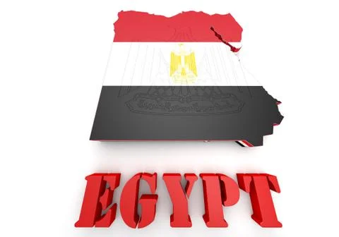 Map illustration of egypt with map Иллюстрация