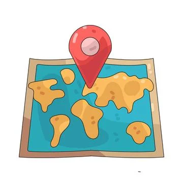 Map illustration Stock Illustration