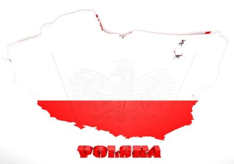 Map illustration of poland Stock-Illustration