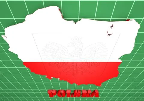 Map illustration of Poland Illustration