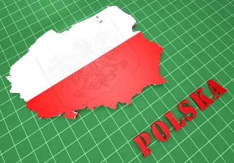 Map illustration of Poland Illustrazione stock