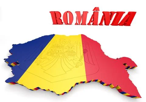Map illustration of romania Illustrazione stock